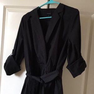 Who What Wear Black Cotton Shirtdress